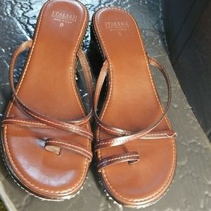Italian Shoemakers leather sandal.